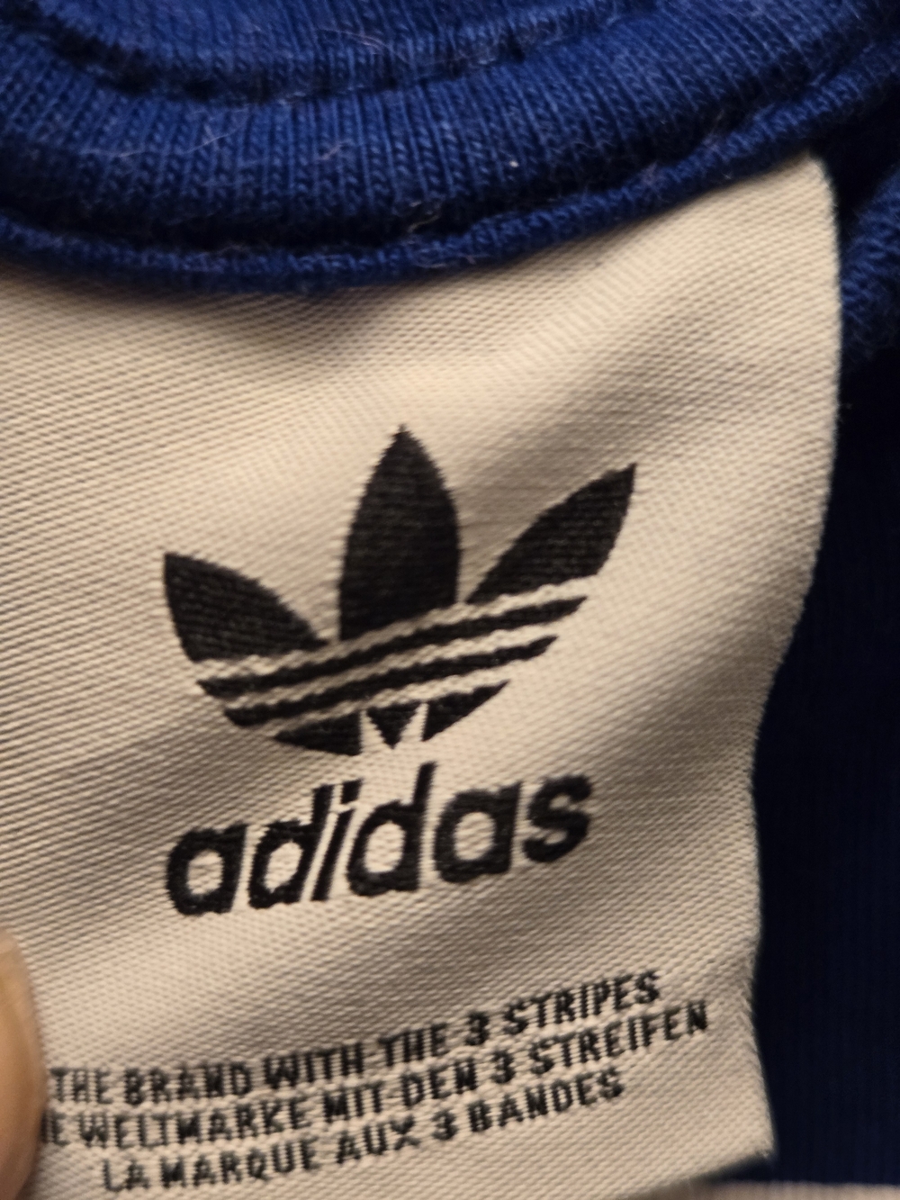 Adidas Blue Crop Top Tank Logo Trefoil Y2K Athleisure Sleeveless Fitted Stretch - Picture 3 of 10